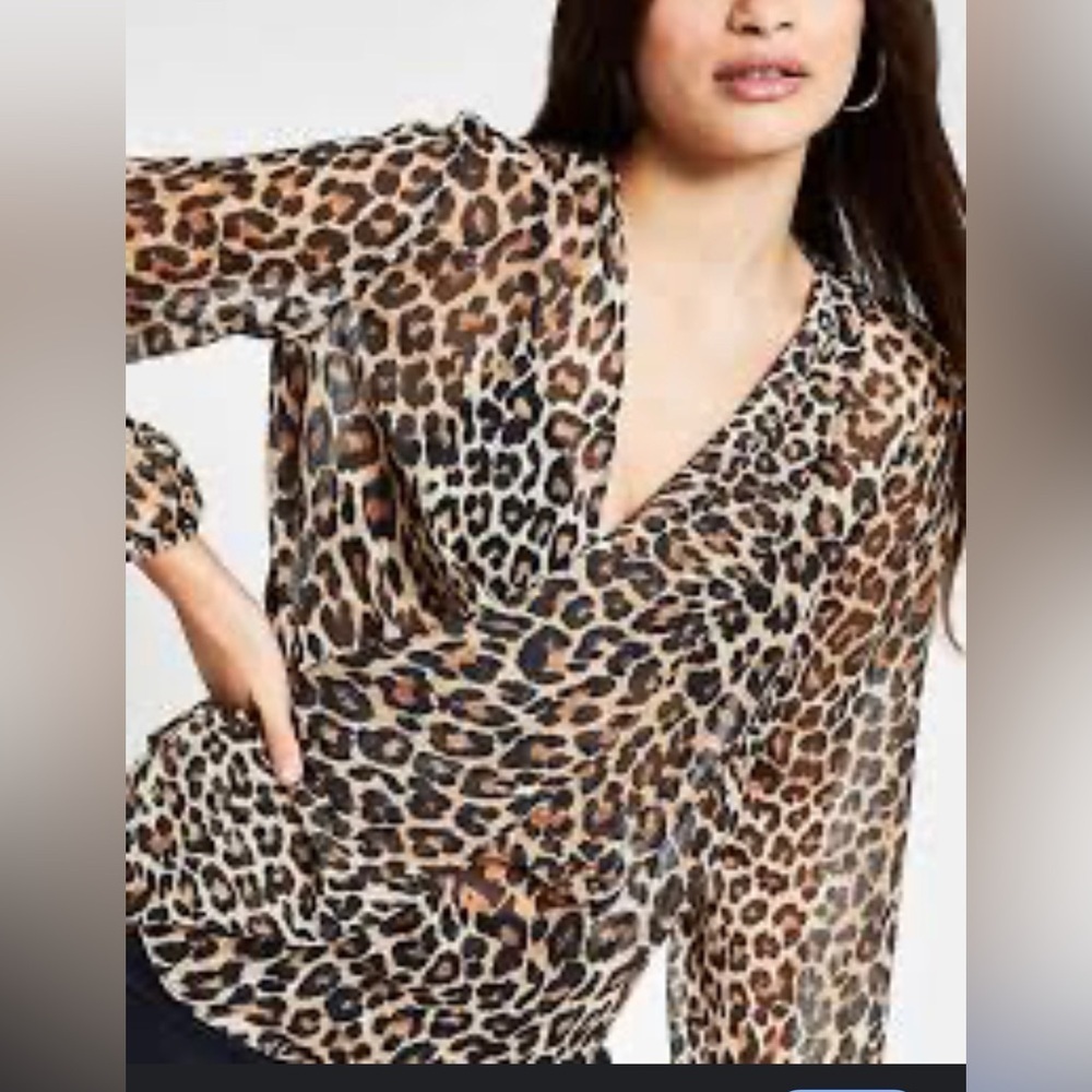 NWT Worthington leopard print side tie knot size 3x 🌸🌹🌺 G